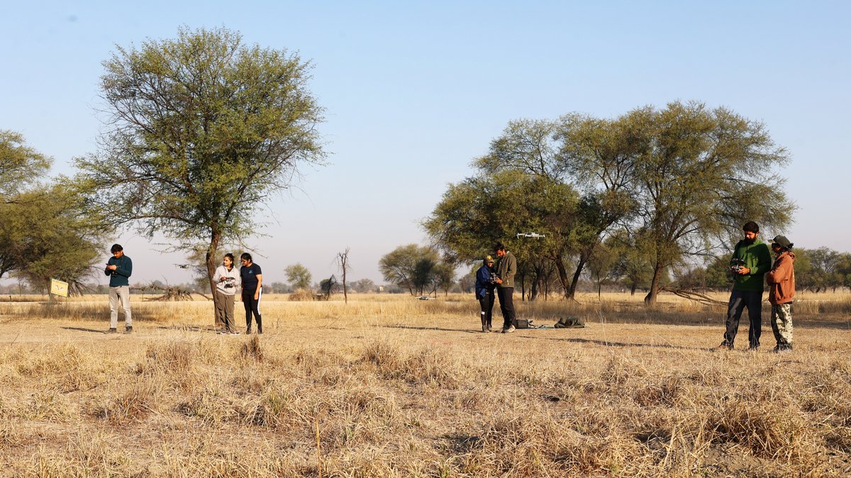 Researchers flying drones